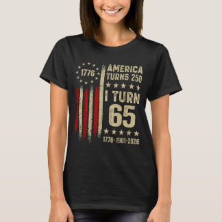 アメリカが250歳、アメリカは65歳 1961年 65歳の誕生日 Tシャツ