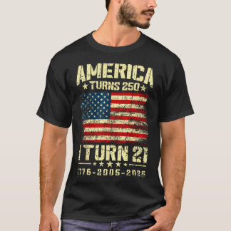 アメリカが250歳 私が21歳 250周年記念 Tシャツ