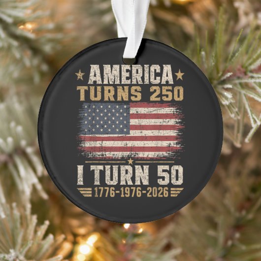 アメリカが250歳 私が50歳 オーナメント (ツリー)