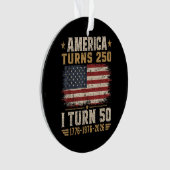 アメリカが250歳 私が50歳 オーナメント (正面)