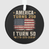 アメリカが250歳 私が50歳 オーナメント (裏面)