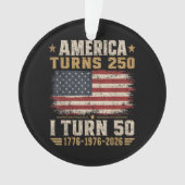 アメリカが250歳 私が50歳 オーナメント (正面)