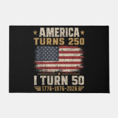 アメリカが250歳 私が50歳 ドアマット (正面)