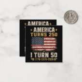 アメリカが250歳 私が50歳 ノートカード (正面/裏面インサイチュ)