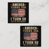 アメリカが250歳 私が50歳 ノートカード (正面/裏面)
