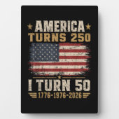 アメリカが250歳 私が50歳 フォトプラーク (正面)