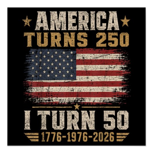 アメリカが250歳 私が50歳 ポスター (正面)