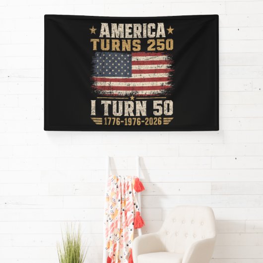 アメリカが250歳 私が50歳 横断幕 (インサイチュ)