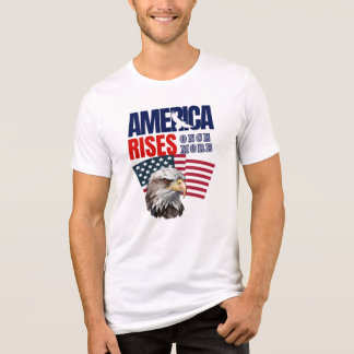 アメリカが7月4日にイーグルTシャツを白く上げる トライブレンドTシャツ