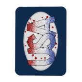 アメリカきらめく&スターズワードアート マグネット (縦)