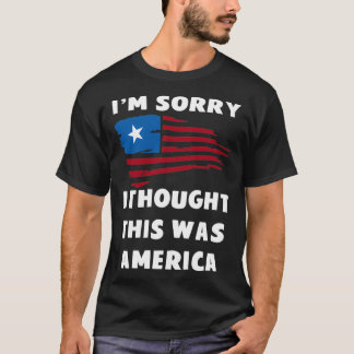 アメリカだっ考えてすまない Tシャツ
