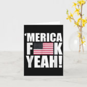 アメリカだね独立記念日 カード (黄色い花)