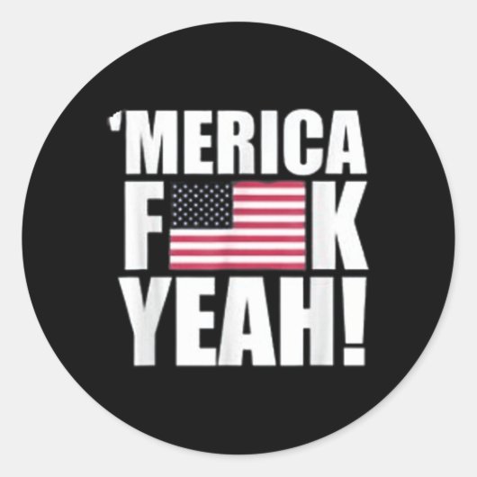 アメリカだね独立記念日 ラウンドシール (正面)