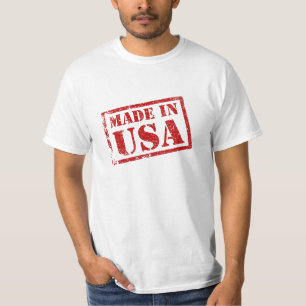 アメリカでなされる米国で作られる Tシャツ