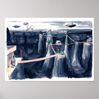 アメリカでの歩行者体験 ポスター