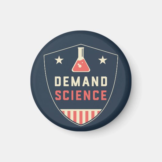 アメリカでは科学を求める国民 マグネット (正面)