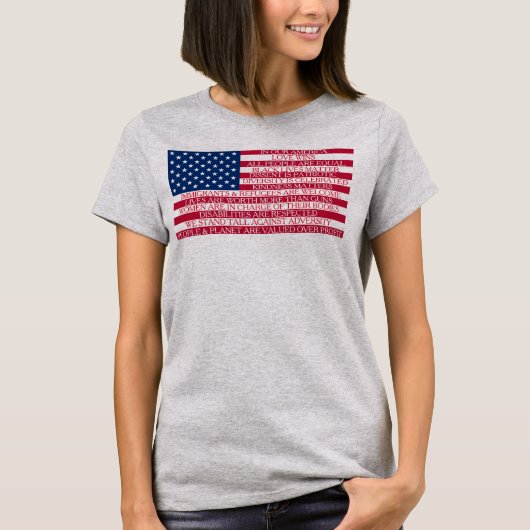 アメリカでは Tシャツ (正面)