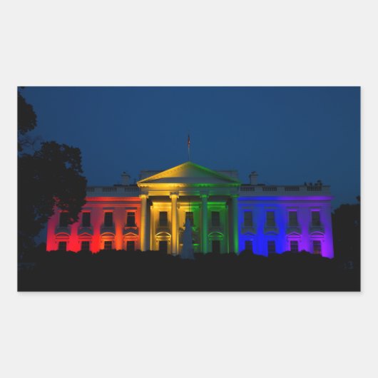 アメリカでゲイの結婚が合法になった夜 長方形シール (正面)
