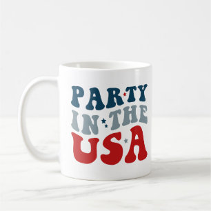 アメリカでパーティー、7月4日 コーヒーマグカップ
