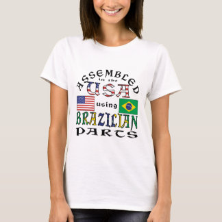 アメリカでブラジル製部品を使用して組み立てました Tシャツ