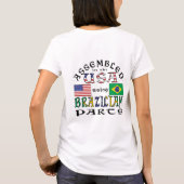 アメリカでブラジル製部品を使用して組み立てました Tシャツ (裏面)