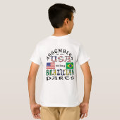 アメリカでブラジル製部品を使用して組み立てました Tシャツ (裏面フル)