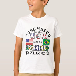 アメリカでブラジル製部品を使用して組み立てました Tシャツ