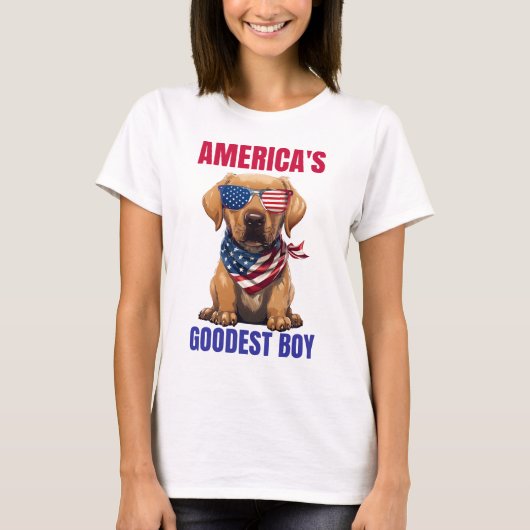 アメリカで一番いいラブラドール Tシャツ (正面)