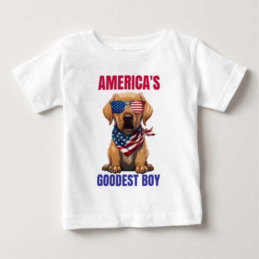 アメリカで一番かわいいラブラドール ベビーTシャツ (正面)