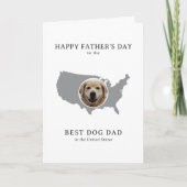 アメリカで一番の愛犬家の父の日フォト シーズンカード (正面)