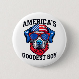 アメリカで一番良い子な犬 缶バッジ