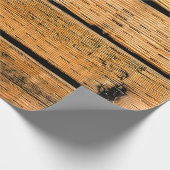 「アメリカで作った」と刻印された木の厚板 ラッピングペーパー (角)