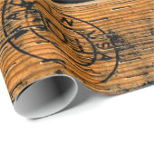 「アメリカで作った」と刻印された木の厚板 ラッピングペーパー (ロールコーナー)