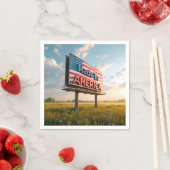 アメリカで作られた国土の看板 スタンダードカクテルナプキン (インサイチュ)