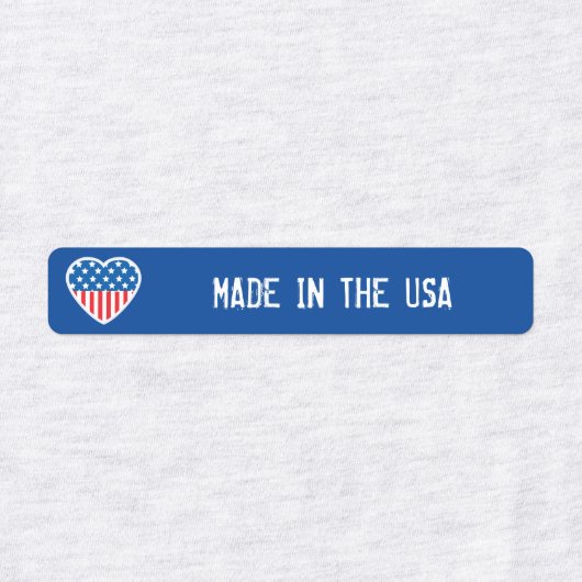 アメリカで作られた愛国的カスタムなアイロン ラベル (デザイン1)