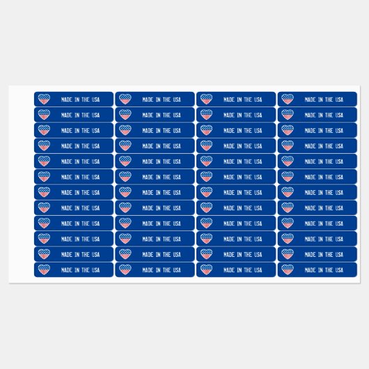 アメリカで作られた愛国的カスタムなアイロン ラベル (シート)