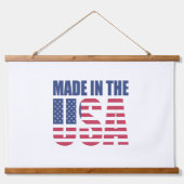 アメリカで作られた木製トップウォールタペストリー 吊り下げ型タペストリー (正面)