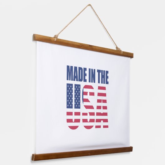 アメリカで作られた木製トップウォールタペストリー 吊り下げ型タペストリー (傾斜あり)