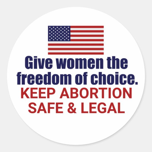 アメリカで保のPro Choice Aboration SafeとLegal ラウンドシール (正面)
