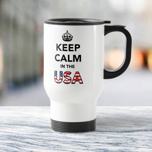 アメリカで冷静に過ごそう トラベルマグ