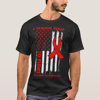 アメリカで心臓病啓発活動のために赤を着る Tシャツ