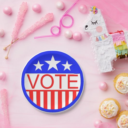 アメリカで投票 ペーパープレート (パーティー)
