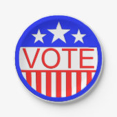 アメリカで投票 ペーパープレート (正面)