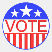 アメリカで投票 ラウンドシール (正面)