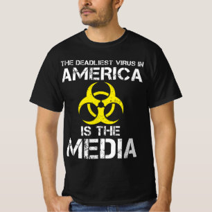 アメリカで最も死に果てたウイルスはメディアだ Tシャツ