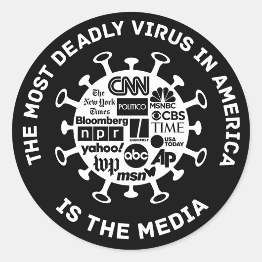アメリカで最も致命的なウイルス - 面白ステッカー ラウンドシール (正面)