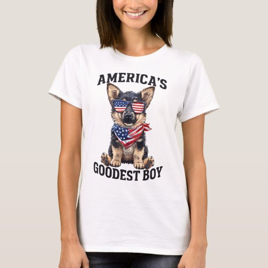 アメリカで最高のシェパード Tシャツ (正面)