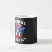 アメリカで最高の男の子犬 コーヒーマグカップ (正面左)