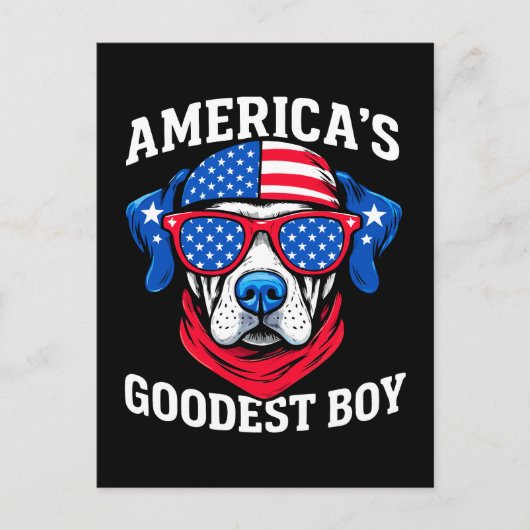 アメリカで最高の男の子犬 ポストカード (正面)