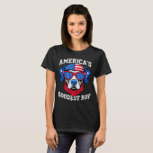 アメリカで最高の男の子犬 Tシャツ (正面フル)